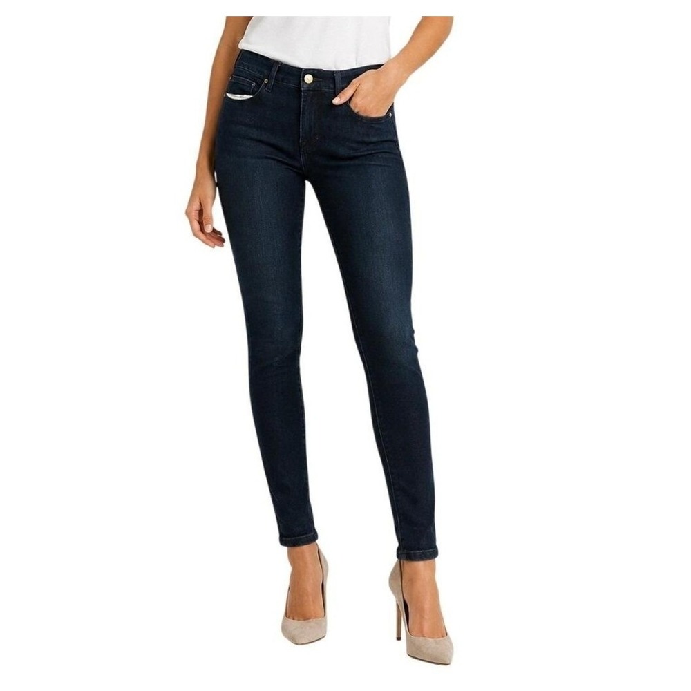 FRAME Le Skinny de Jeanne Jeans Dark Blue Indigo Stretch Denim WMS 25